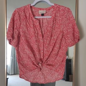 *moving sale - bundle & save*/ Universal Thread red orange floral shirt